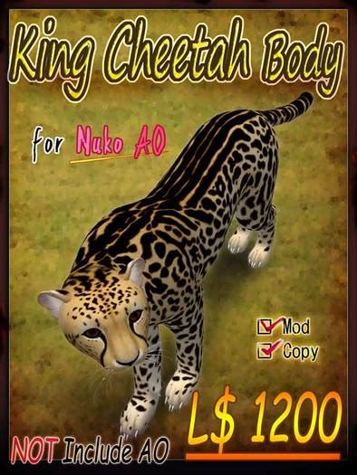 Second Life Marketplace King Cheetah Body Ssize