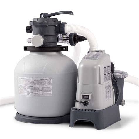 Intex Krystal Clear 1500 Gph Sand Filter Pump And Saltwater System With E