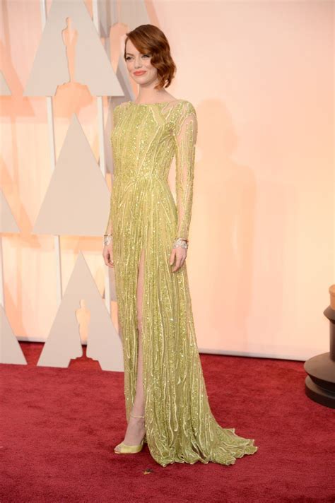 Oscars 2015 Celebrity Fashion—live From The Red Carpet Emma Stone