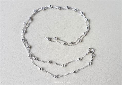 Sterling Silver 26mm Fancy Ball Chain Necklace 17 Inches