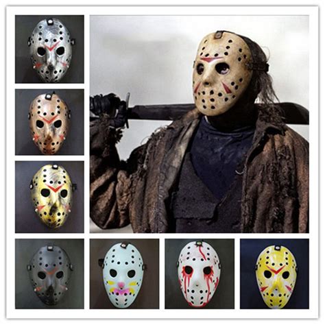 1x Jason Voorhees Friday 13th Horror Movie Hockey Mask Scary Halloween