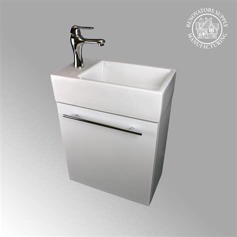 The route by which those two components are joined is variate. 17" Small White Bathroom Vanity Wall Mount Cabinet Sink ...