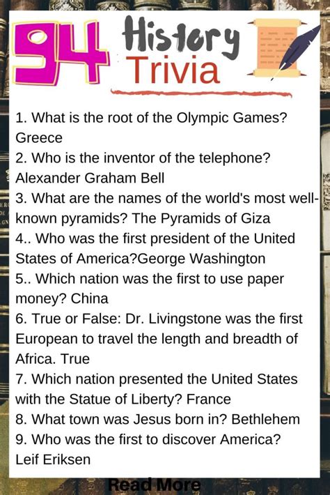 Easy History Trivia Questions And Answers Knowledge Facts
