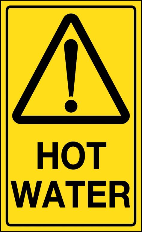 Caution Sign Hot Water
