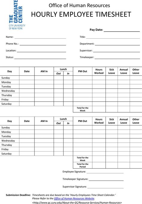 3 Hourly Timesheet Template Free Download