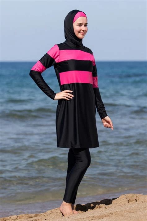 Islamic Women Muslim Swimwear Burkini Hooded Hijab Swimsuit Etsy