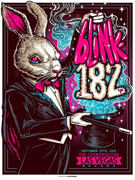 World Premier Exclusive Tonights Blink 182 Poster By Munk One Blink