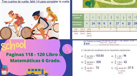 Nuevo avance a1, a2 8. Paginas 118 a la 120 Libro de matemáticas de 6 Grado - YouTube