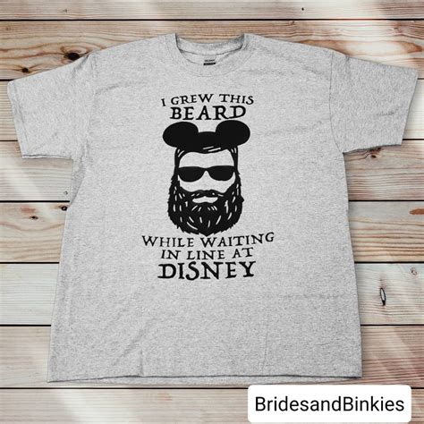 Dad Disney Beard Shirtdisney Shirtwaiting In Line At Etsy