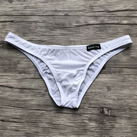 Men S Sexy Underwear Youth Light Crotch Low Waist Fashion Ice Silk