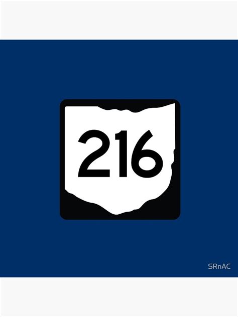 Ohio State Route 216 Area Code 216 Throw Pillow For Sale By Srnac