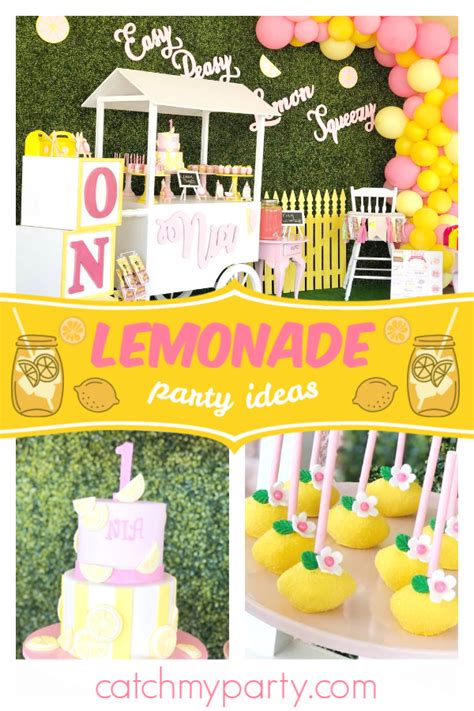 lemonade birthday nia s lemonade catch my party lemonade stand birthday lemonade party