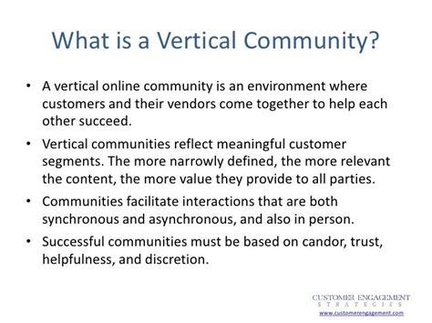 The Value Of Vertical Communities