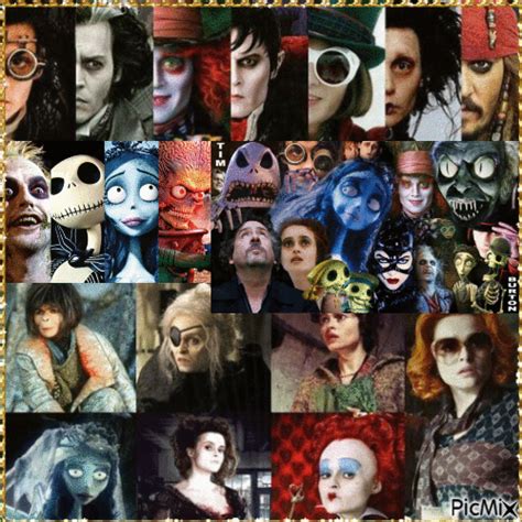Tim Burton Character Collage