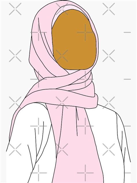 Girl In Pink Hijab Sticker For Sale By Iluvkawaii000 Redbubble