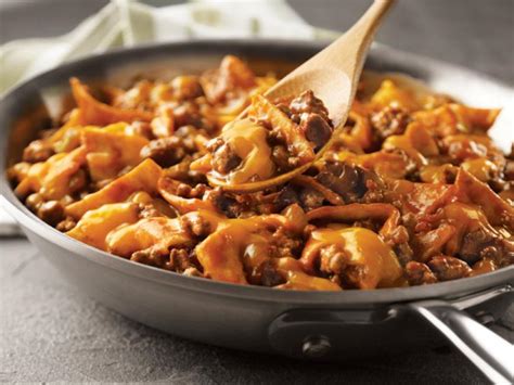 They're pretty inexpensive, and they're quick for a bit of a mexican food flare, try this delicious enchilada pasta ground beef pressure cooker recipe. Beef Taco Skillet Recipe | Food Network