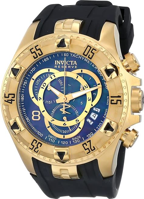 Invicta Mens 6976 Excursion Reserve Chronograph Black Mop Dial Black