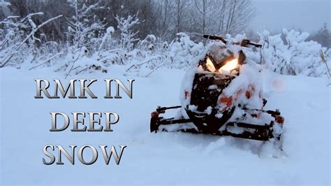 Rc Snowmobile In Deep Snow Rmk Vs Snowstorm Youtube