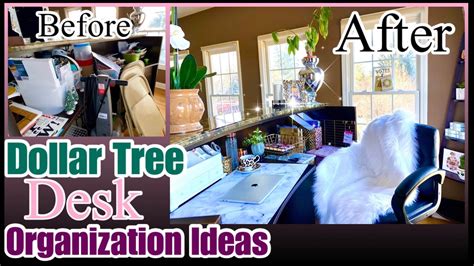 Desk Makeover Dollar Tree Organization Diys Youtube