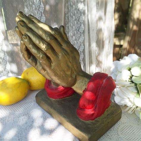 Vintage Praying Hands Statue Sculpture By Wondercabinetarts