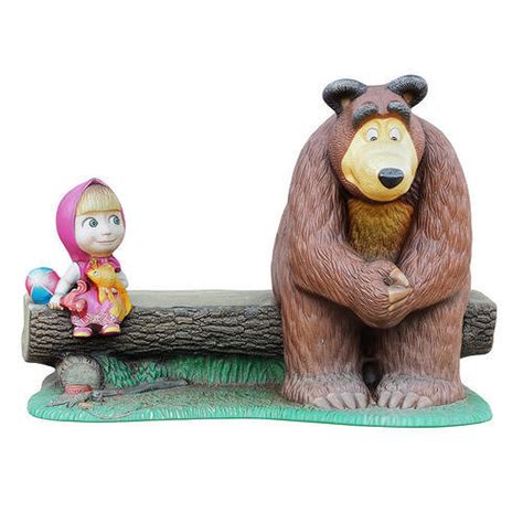 Sculpture Of The Characters Masha And The Bear 3d Model Cgtrader