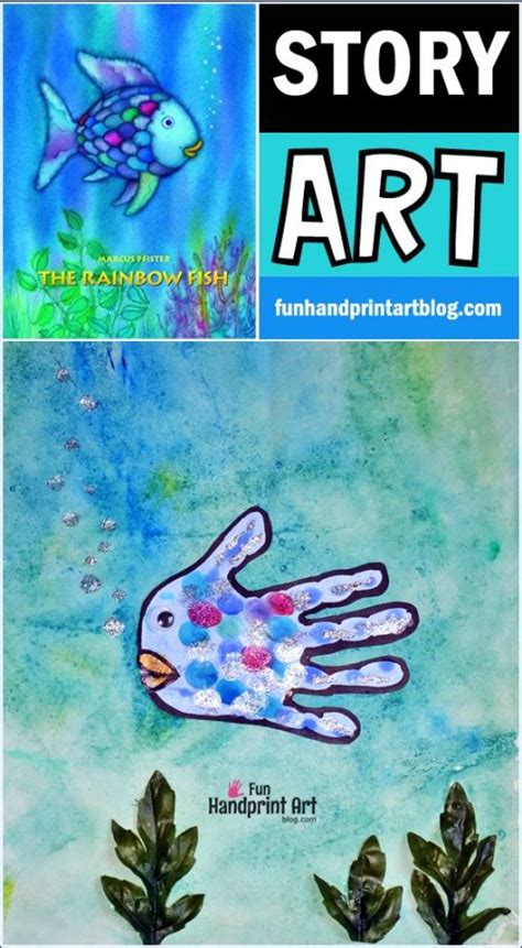 Rainbow fish by brittany zae. Rainbow Fish Book and Handprint Craft - Fun Handprint Art