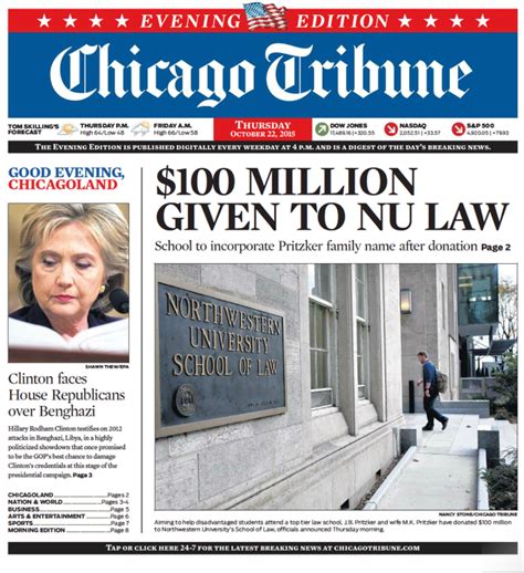 Chicago Tribune Business Section Newspaper
