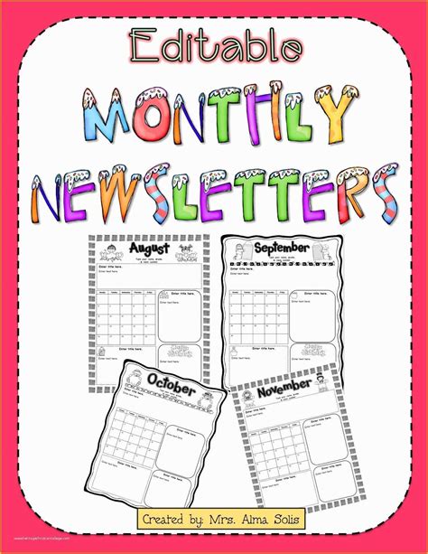 Preschool Newsletter Template Editable Free Of 13 Printable Preschool