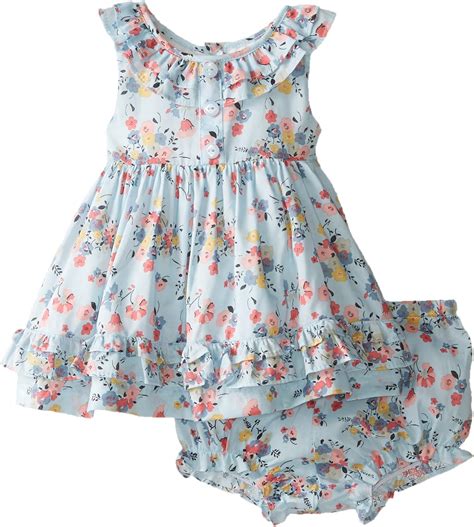 Laura Ashley London Baby Girls Newborn Floral Ruffle Dress