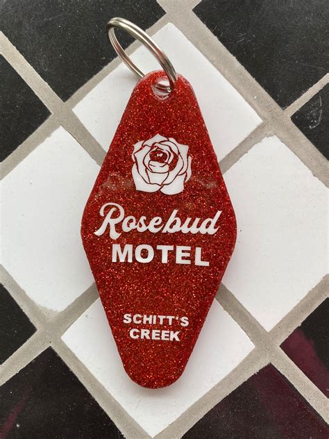 Rosebud Motel Retro Motel Keychain Etsy