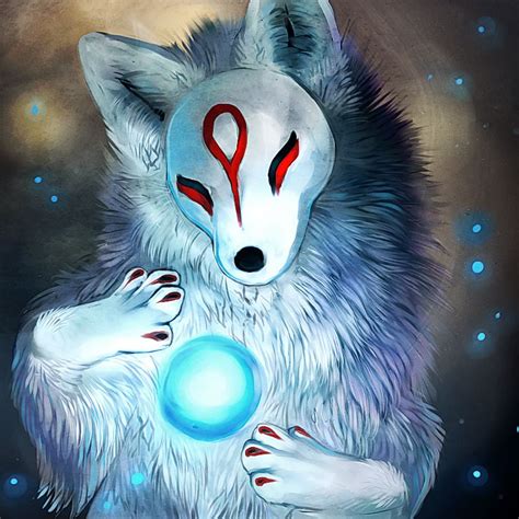 Kitsune By Tatchit Картины с лисами Мифологические существа и Рисунки