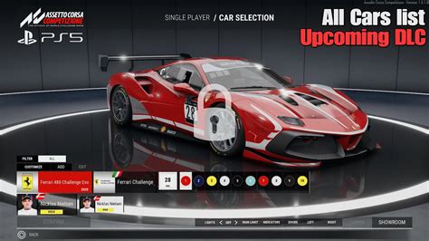 Assetto Corsa Competizione PS5 Patch 1 8 All Car List Including