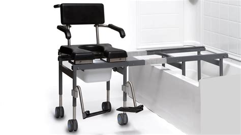 Rolling shower commode wheelchairs allow users greater independence in hygiene and many enable the user to self propel into handicap accessible bathrooms. Versa Bath Transfer and Commode - Inspired by Drive