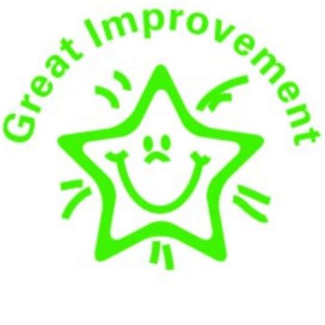 61535 Great Improvement Classmate Teacher Reward Stamp Green