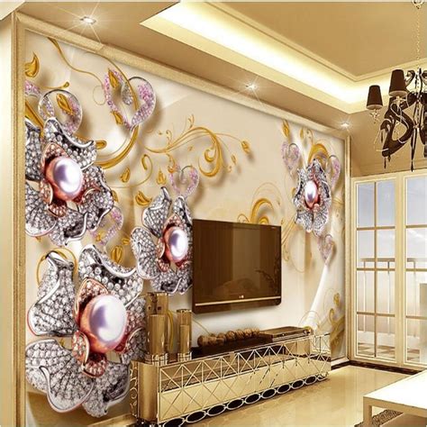 Beibehang Customized Large Fresco Jewelery Diamond Gold Plating Silver