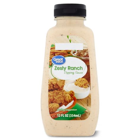 Great Value Zesty Ranch Dipping Sauce 12 Fl Oz