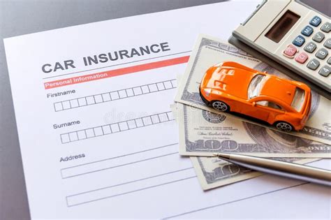 Aa see and print your travel insurance documents. Car Insurance Form With Model And Policy Document Stock ...