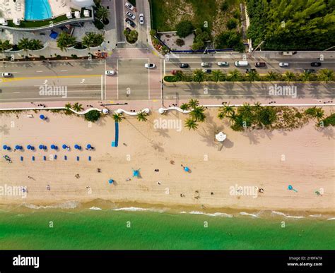 Aerial Photo Fort Lauderdale Beach Scene Overhead Shot Stock Photo Alamy