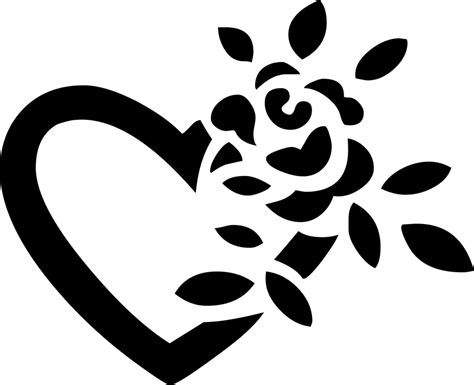 Negro Florales Flor Corazón El Amor Romance Arte Colgante De