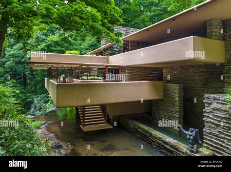 The Frank Lloyd Wright Designed Fallingwater Or Kauffmann Residence In