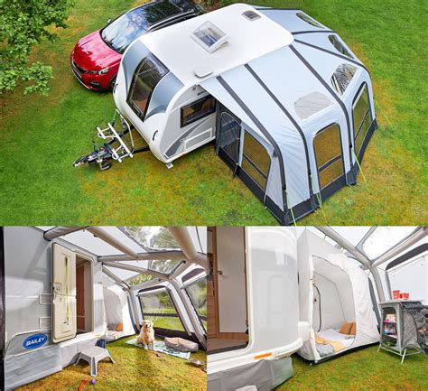 The Bailey Discovery D4 2 Camper Trailer Has An Inflatable Enclosed Awning