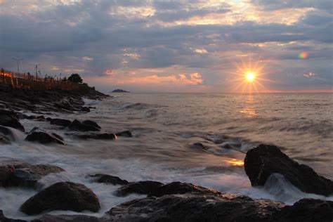 Free Photo Rock Formation By Water Sun Rocks Scenic Free