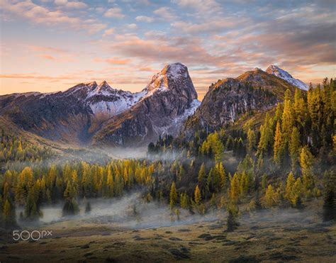 Forest Landscape Mountains Nature Mist Trees Clouds