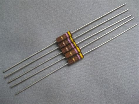 470 Ohm 5 12 Watt Carbon Composition Vintage Resistors Lot Of 5