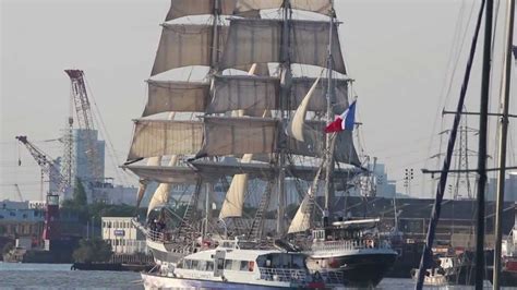 Ship Video French Tall Ship Belem Sailing On The River Thames In
