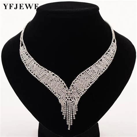 Women S Elegant Rhinestone Necklace Crystal Choker Chokers Collar