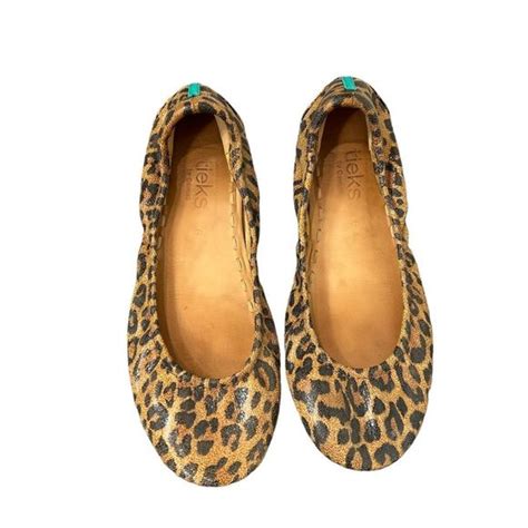 Tieks Shoes Tieks Womens Brown Black Leopard Animal Print Leather