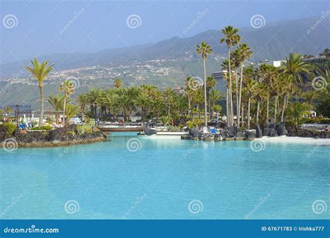 Lago Martianez Tenerife Islas Canarias Foto De Archivo Editorial