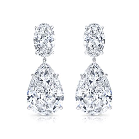 Oval Pear Diamond Drop Earrings Bailey S Fine Jewelry