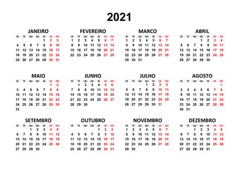 Calendario 2021 Para Imprimir 🥇 【 Pdf And  55b